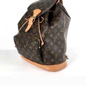 Louis Vuitton Montsouris Canvas leather Backpack